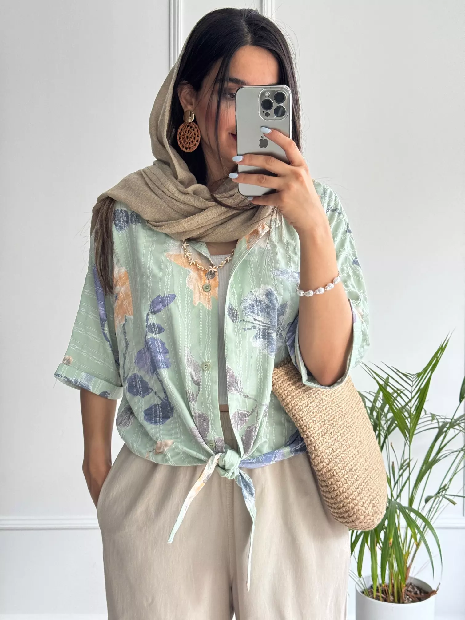 شومیز گره ای گندم